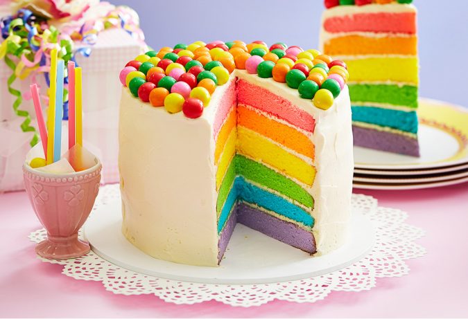 Top Regular Cakes to Add the Sweetness in Your Celebrations 9 rainbow cake garden party Top Regular Cakes to Add the Sweetness in Your Celebrations - 9
