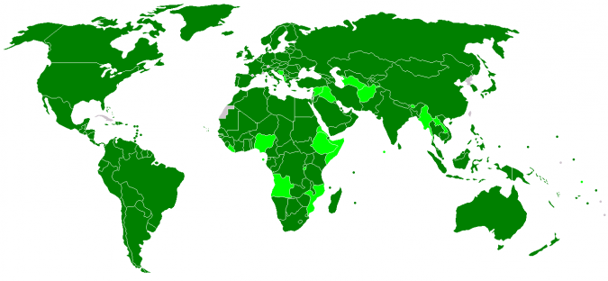 world map Top 5 Debt-Free Countries in The World! - 2