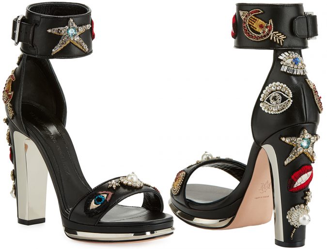 +8 Catchiest Women’s Shoe Trends to Expect in Next Year 23 Alexander McQueen charm embroidered ankle strap sandal +8 Catchiest Women’s Shoe Trends to Expect in Next Year - 23