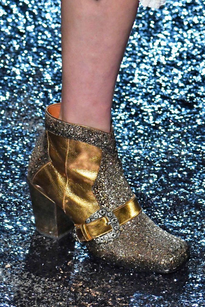 Anna Sui glitter shoe nyfw runway women shoes 2018 +8 Catchiest Women’s Shoe Trends to Expect in Next Year - 17
