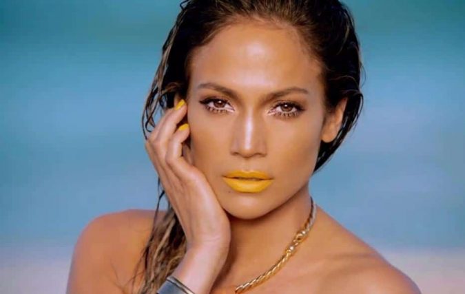 Jennifer Lopez yellow lipstick 2 Top 10 Inspired Celebrity Makeup Ideas - 2