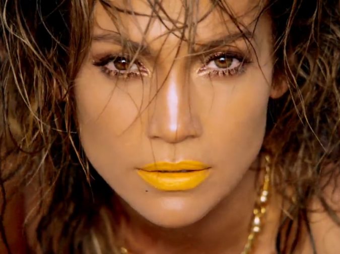 Jennifer Lopez yellow lipstick Top 10 Inspired Celebrity Makeup Ideas - 1