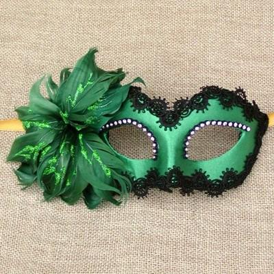 Masquerade mask COLOMBINA FIORE GREEN Top 10 Stylish Women's Masquerade Masks for Christmas - 11