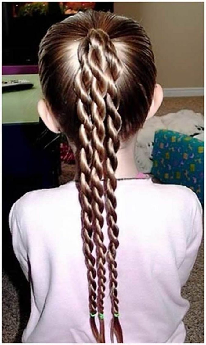 braided ponytail little girl school hairstyle Top 10 Best Girl’s Hairstyles for School - 6