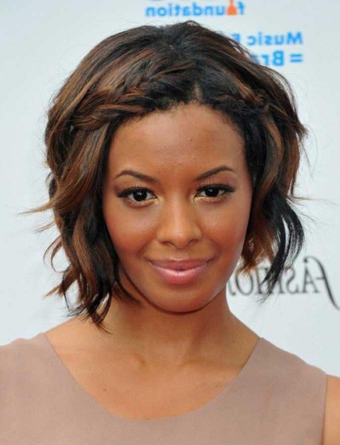 Black Bob hairstyle and Caramel highlights 2 Top 10 Cutest Short Haircuts for Black Women - 3