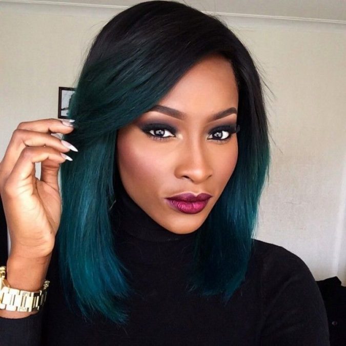 Long Bob ombre Hairstyle for black women 2 TOP 10 Stylish Bob Hairstyles for Black Women - 16