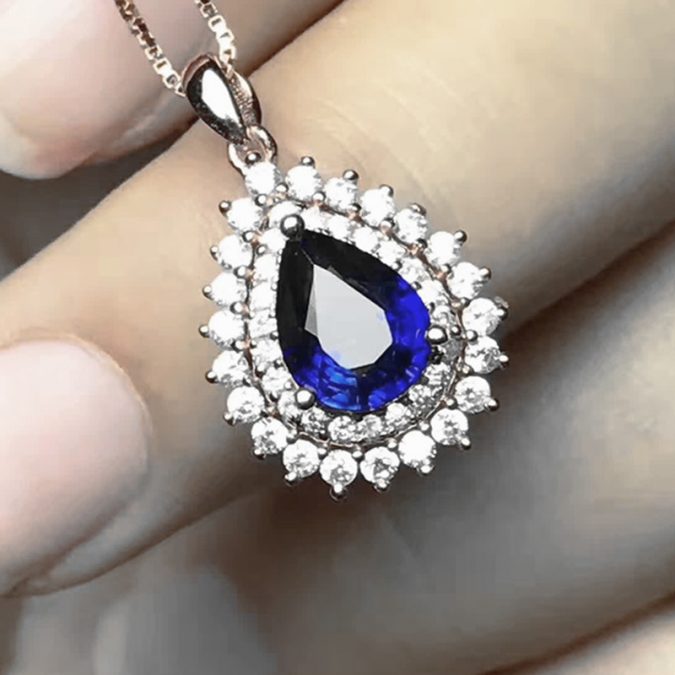 Top 10 Best Wedding Anniversary Gift Ideas 16 Natural Blue Sapphire Pendant Gift Top 10 Best Wedding Anniversary Gift Ideas - 16