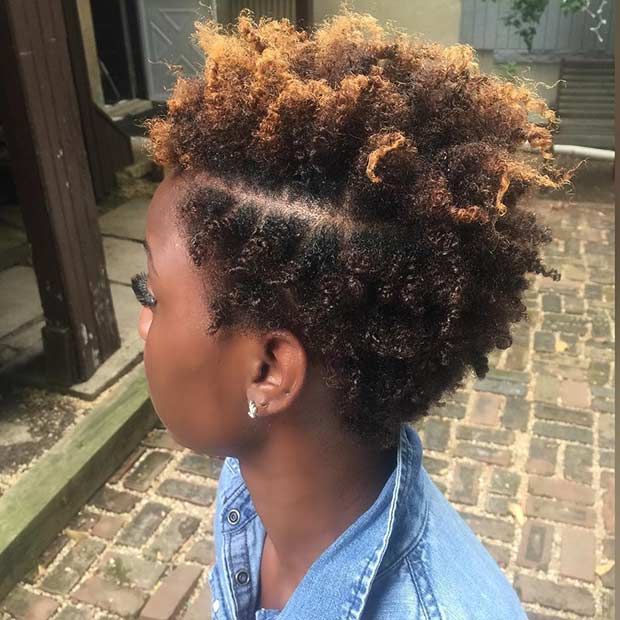Natural curly hairstyle for black women Top 10 Cutest Short Haircuts for Black Women - 5