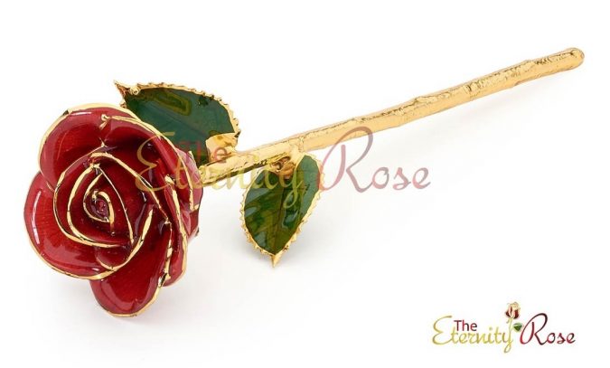 Red Glazed Eternity Rose gift Top 10 Best Wedding Anniversary Gift Ideas - 4