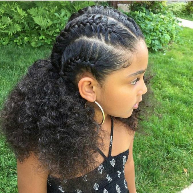 braid with ponytail hairstyle Top 10 Cutest Hairstyles for Black Girls - 2 cute hairstyles for black girls