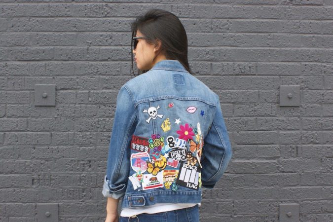 customized denim jacket patches women outfit 12 Outdated Fashion Trends Coming Back - 9