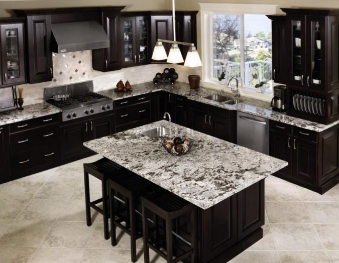 dark Marble kitchen countertops Top 10 Hottest Kitchen Design Trends - 21