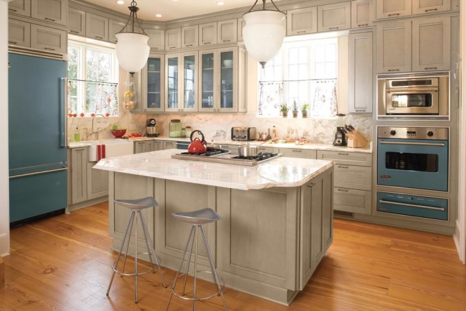 Top 10 Hottest Kitchen Design Trends 4 kitchen with Colorful appliances 2 Top 10 Hottest Kitchen Design Trends - 4