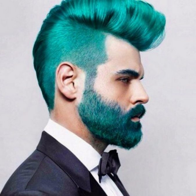 turquoise-hair-and-beard-2-675x673 Top 10 Most popular Beard Colors Trending in 2020
