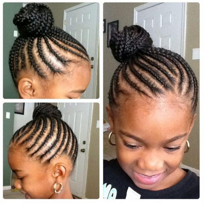 upper braided bun black little girl hairstyle Top 10 Cutest Hairstyles for Black Girls - 7 cute hairstyles for black girls