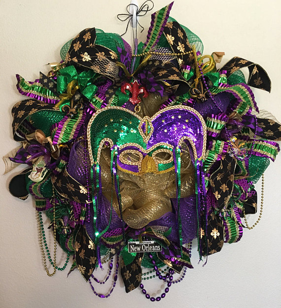 word image Fat Tuesday is Coming! 11 Classy Mardis Gras Wreaths for Your Front Door - 2