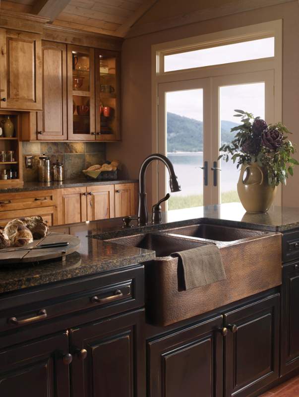 Kitchen-with-copper-farm-sink 10 Outdated Kitchen Trends to Avoid in 2021