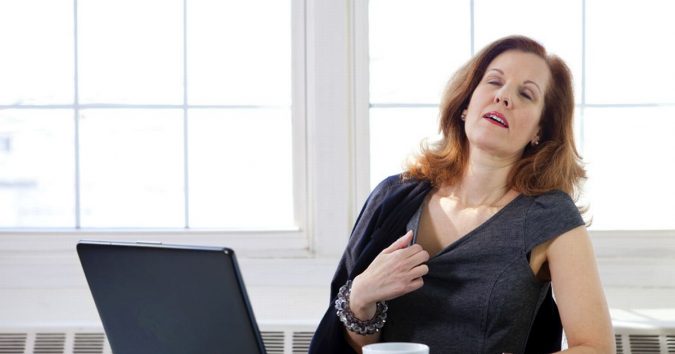 Menopausal-woman-675x354 Symptoms and Consequences of Having Low Levels of Estrogen and Progesterone