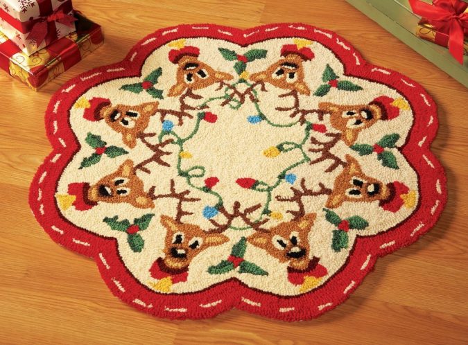 Reindeer Christmas Holiday Rug Top 10 Ideas To Make Your Home Look Magical and Enjoyable For Holidays - 18
