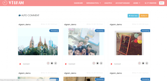 Top 10 Best Social Auto Post Scripts 3 VTGram Instagram Tool for Marketing Top 10 Best Social Auto Post Scripts - 3