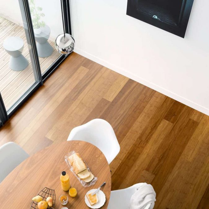 minimalist-dining-room-with-bamboo-flooring-675x675 Top 10 Innovative Flooring For Your New House
