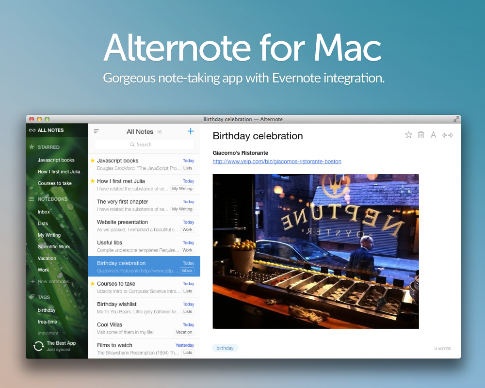 Alternote 6 Best Note Management Software Products on Mac
