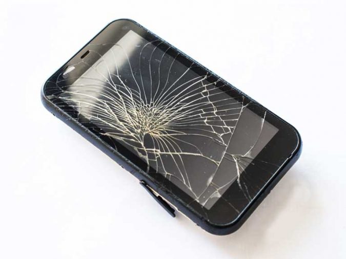Survey Reveals Brits and Their Hilarious Gadget Mishaps 2 smashed phone screen Survey Reveals Brits and Their Hilarious Gadget Mishaps - 2