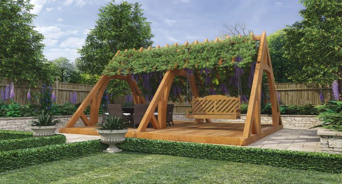 home garden design wooden swing 10 Garden Trends around the World that You Haven't Heard of - 7