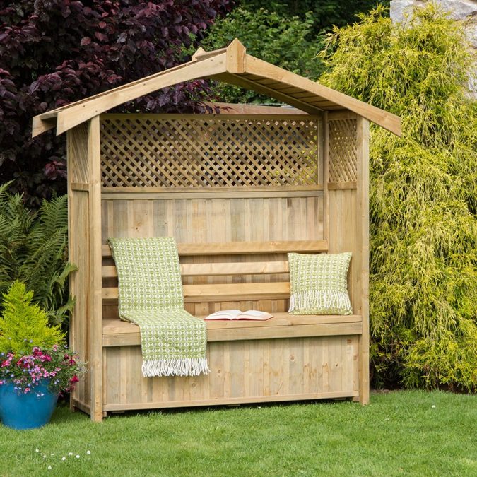home garden wooden seat 10 Garden Trends around the World that You Haven't Heard of - 2