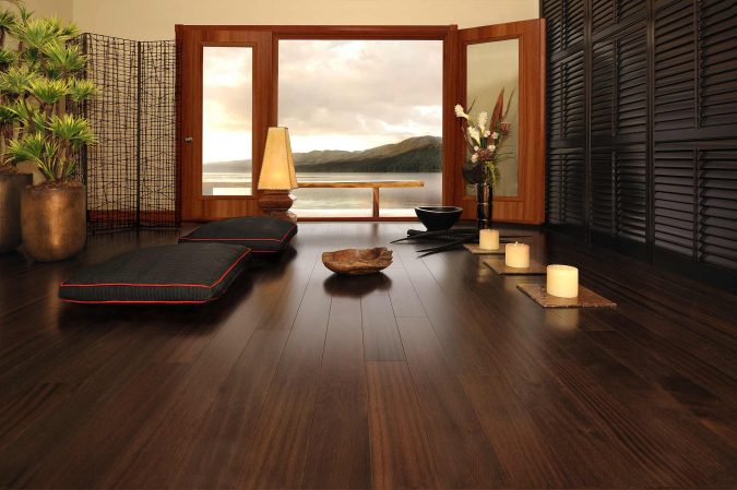 dark wood floors home decoration 10 Wood Floors Design Ideas for Living Rooms - 6