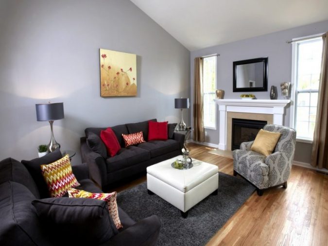 10 Wood Floors Design Ideas for Living Rooms 12 home decoration living room wooden floor and colorful furniture 10 Wood Floors Design Ideas for Living Rooms - 12