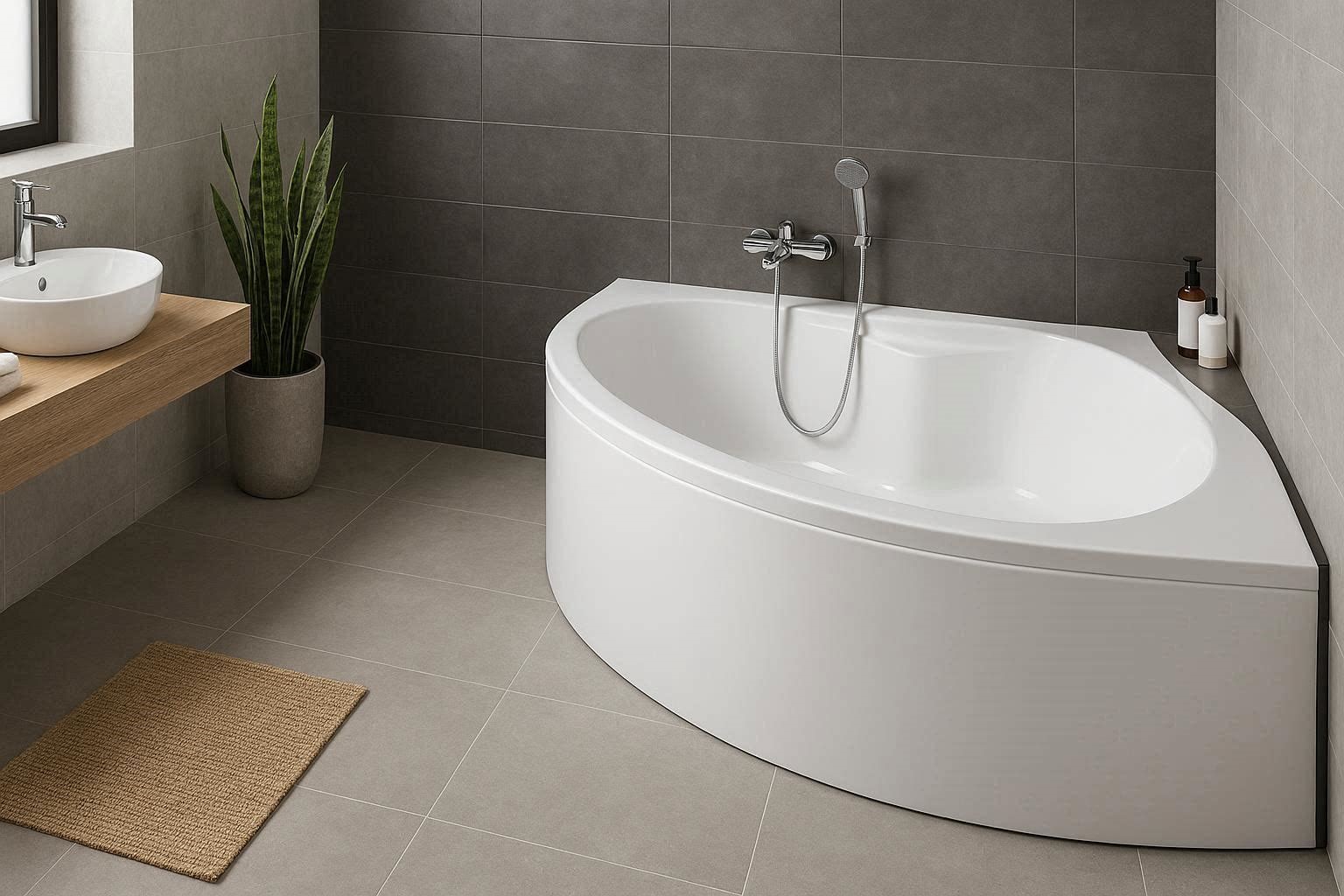 Best Trendy 15 Magnificent & Dazzling Bathtub Designs 9 Corner Bathtubs for Stylish Space Saving Solutions Best Trendy 15 Magnificent & Dazzling Bathtub Designs - 9