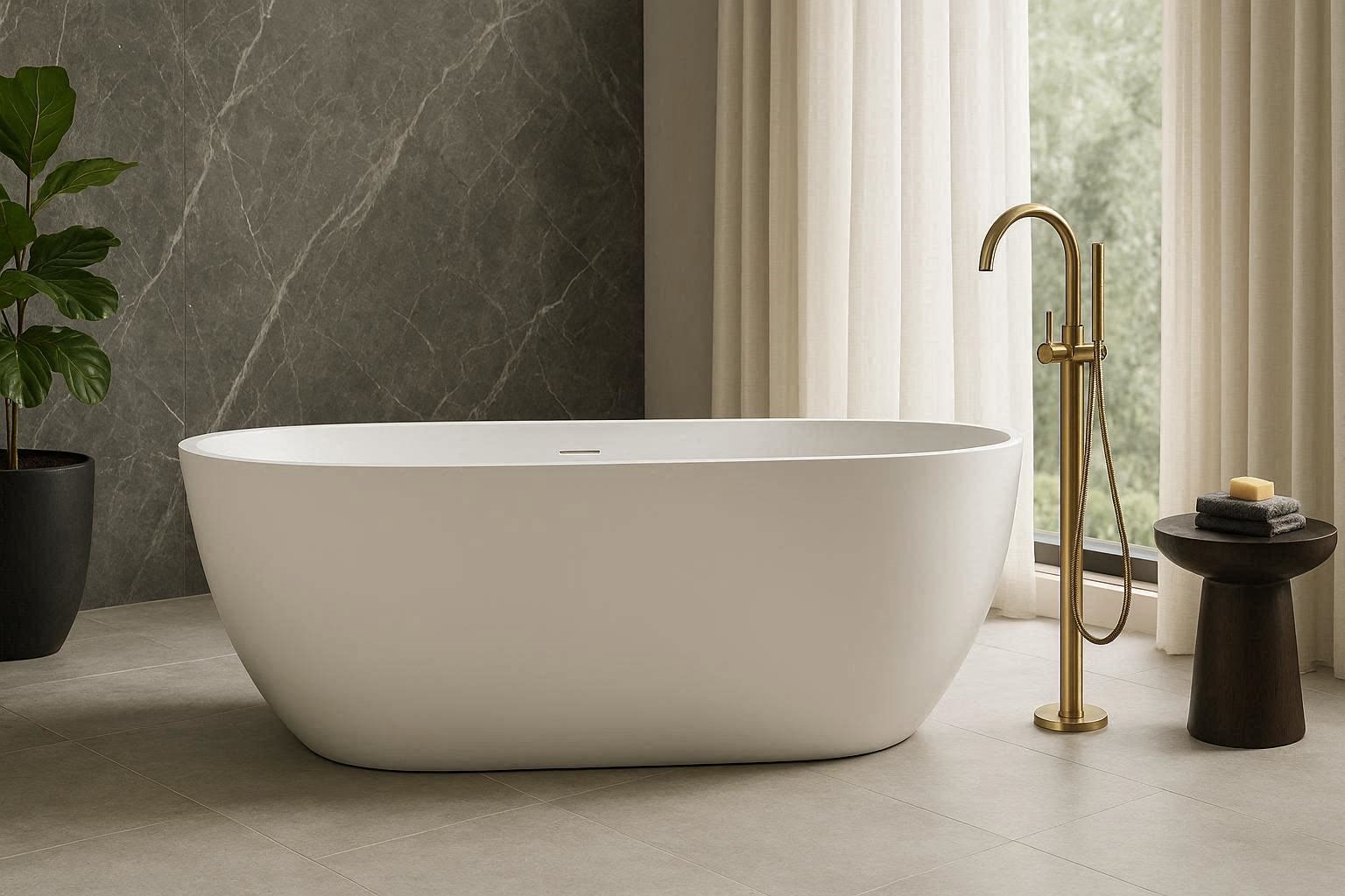 Best Trendy 15 Magnificent & Dazzling Bathtub Designs 4 Freestanding Luxury Bathtub Designs for a Stunning Centerpiece Best Trendy 15 Magnificent & Dazzling Bathtub Designs - 4
