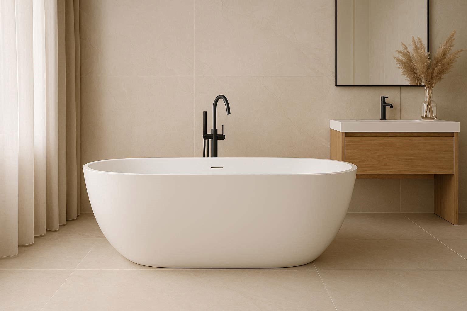 Best Trendy 15 Magnificent & Dazzling Bathtub Designs 5 Modern Oval Bathtubs for a Soft and Elegant Bathroom Look Best Trendy 15 Magnificent & Dazzling Bathtub Designs - 5