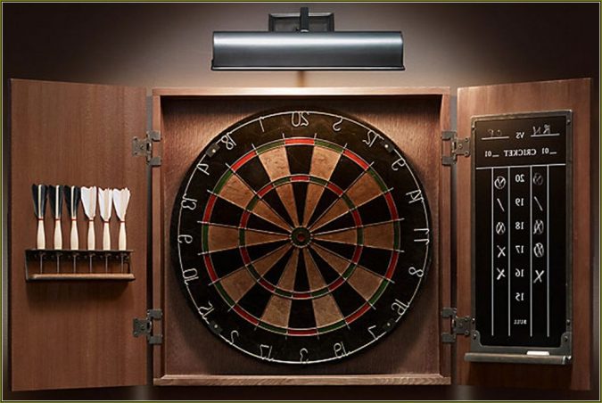 dartboard with cabinet 2 How to Choose the Best Outdoor Dartboard - 9