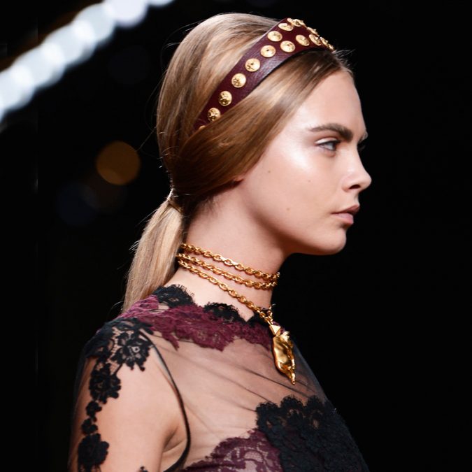 +12 Most Stylish Hairstyles Women Will Love to Make 5 Headbands and a Low Ponytail hairstyle valentino spring 2004 hair +12 Most Stylish Hairstyles Women Will Love to Make - 5