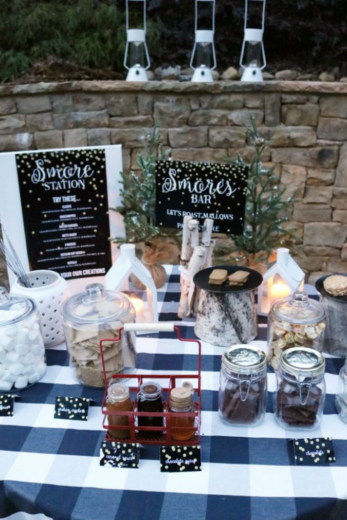 backyard-party-smore-bar-set-up-table-outside-675x1012 Best 10 Trending Backyard Party Ideas for All the Party Freaks Out There