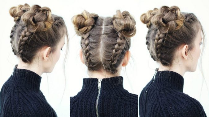 braided-space-buns-hairstyle-675x380 +12 Most Stylish Hairstyles Women Will Love to Make in 2020