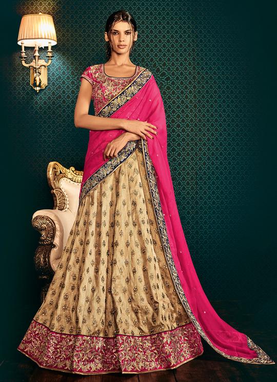 pink silk lehenga Shop Perfect Lehenga Online [Top Lehenga Saree Designs] - 12