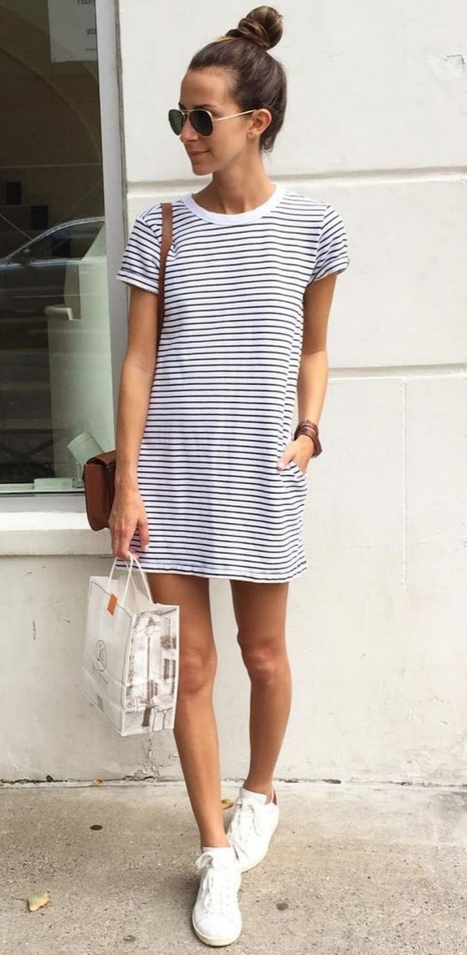 school-outfits-Short-Sleeve-T-Shirt-Dress-1-675x1379 Top 12 Trending Back-to-School Outfits 2020