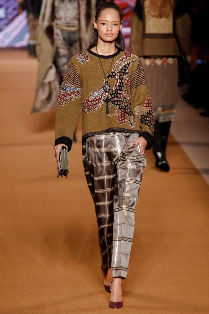 Boho Chic Clothes outfit in Etro Fall Winter 2014 2015 Top 7 Bohemian Fashion Trends for Fall-Winter - 15