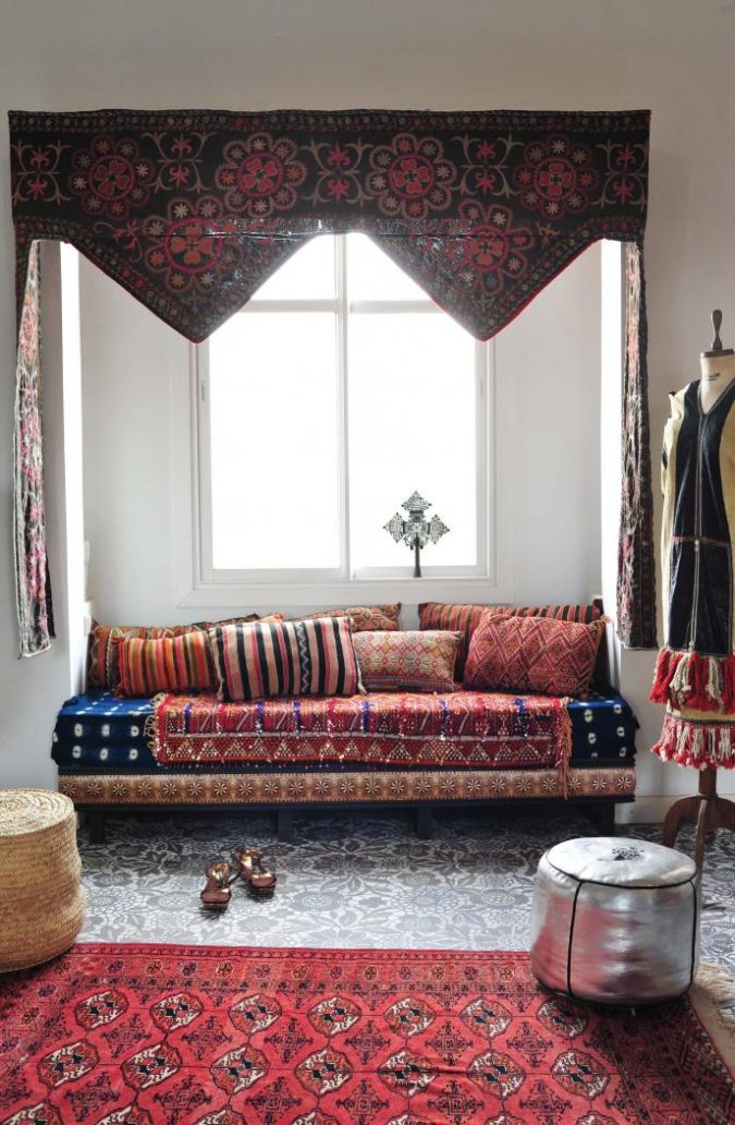 +45 Stellar Boho Interior Designs & Trends 24 boho decor Ikat furnishings living room +45 Stellar Boho Interior Designs & Trends - 24