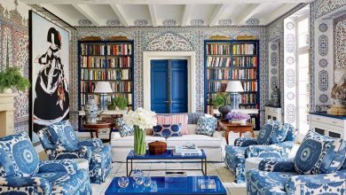 +45 Stellar Boho Interior Designs & Trends 10 boho home decor big library Ikat prints living room +45 Stellar Boho Interior Designs & Trends - 10