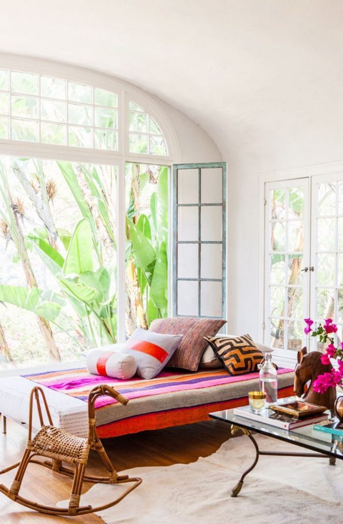 boho-home-decor-living-room-675x1032 +45 Stellar Boho Interior Designs & Trends for 2020