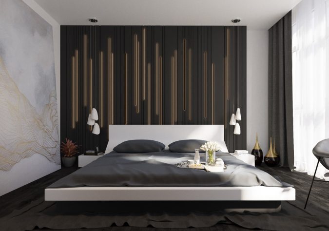 home decor modern bedroom accent wall decor focal wall Checklist: What to Consider When Decorating Your Bedroom - 3