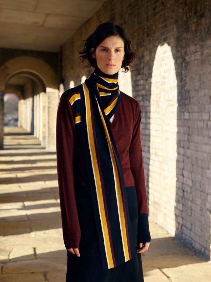 winter scarf pringle of scotland stripes fashion Top 8 Winter Scarves Creative Ways to Wear - 18