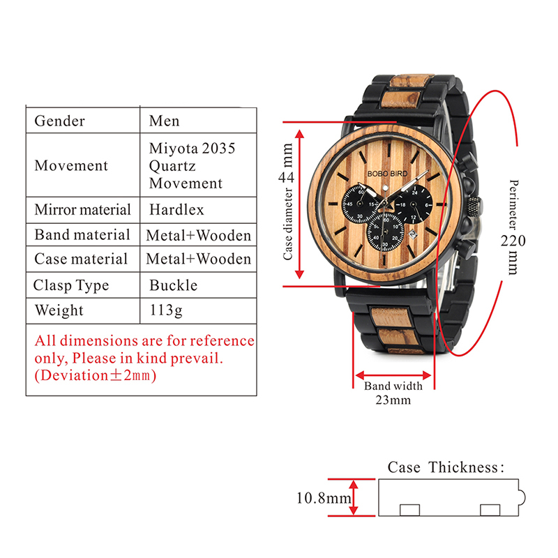 93615-9551a5 Luxury Wooden Watches For Men