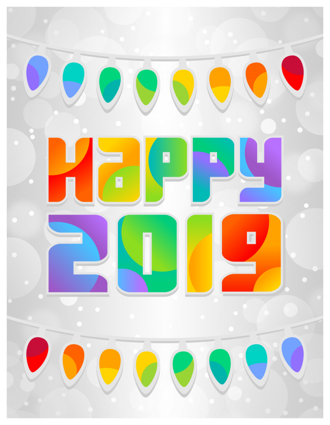 Happy new year card 2019 1 50+ Best Merry Christmas & Happy New Year Greeting Cards - 15