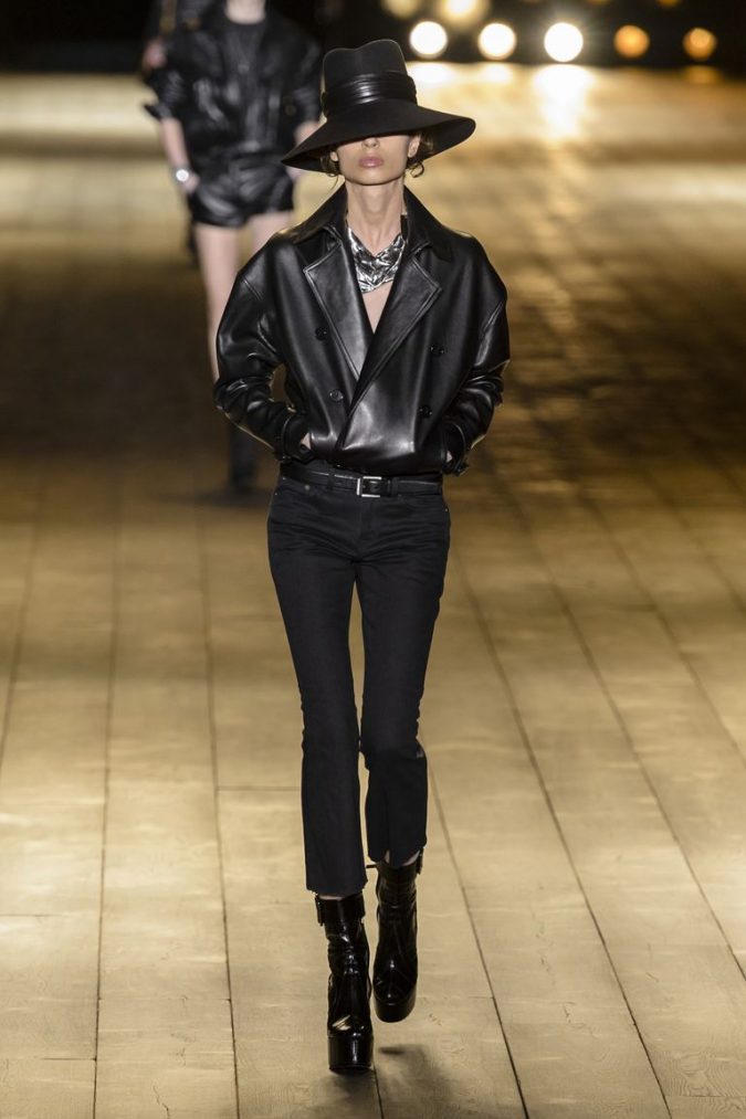 Leather jacket saint laurent fall 2018 70+ Retro Fashion Ideas & Trends for Fall/Winter - 5