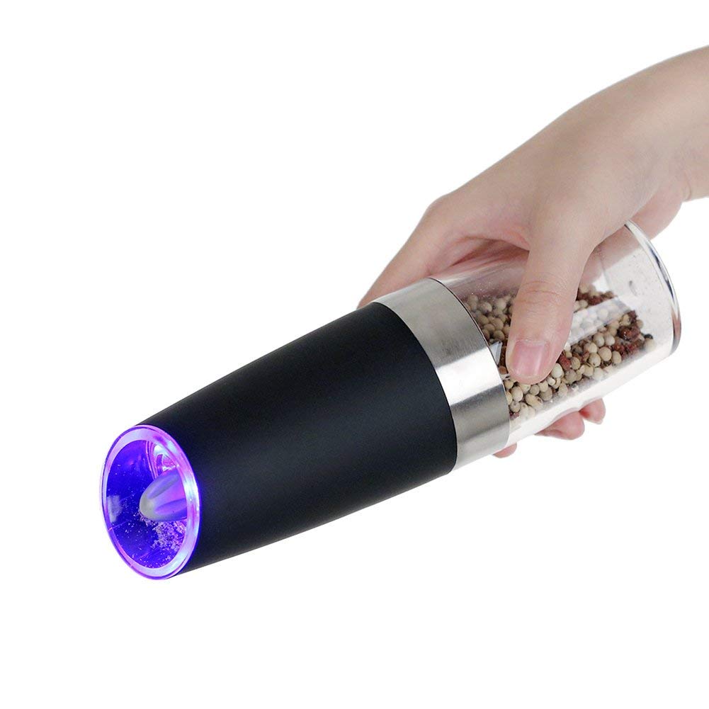 Portable-Electric-Stainless-Steel-Pepper-and-Salt-Grinder-with-Blue-LED-Light-18 Smart Electric Grinder with Blue LED Light